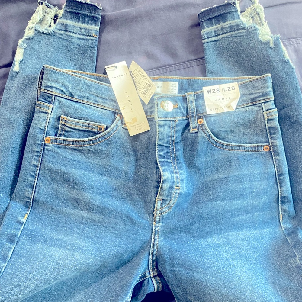 Topshop Woman’s Premium blue Jamie jean